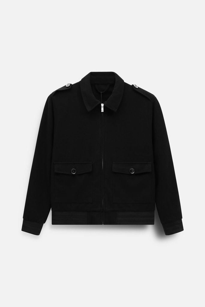  Áo Khoác Slimfit Double Face Black 