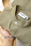 Áo Sơ Mi Slimfit Cổ Trụ Light Sand