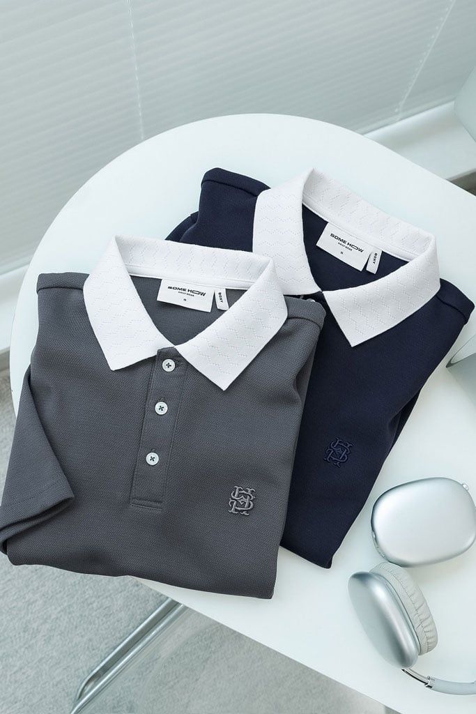 Áo Polo Boxy Pique Phối Trụ Cổ