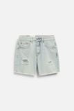 Quần Short Straight Jean Distress Bright Wash V1