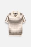 Áo Polo Regular Dệt Kim Stripe
