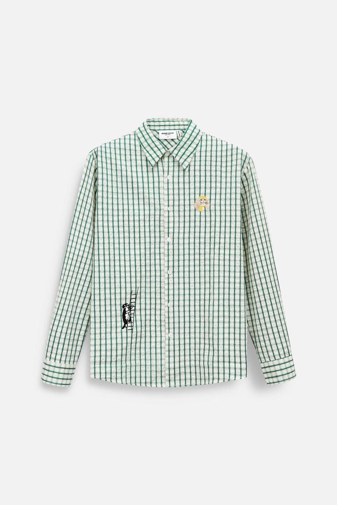  Áo Sơ Mi Relaxed Gingham Greenie Stickers 