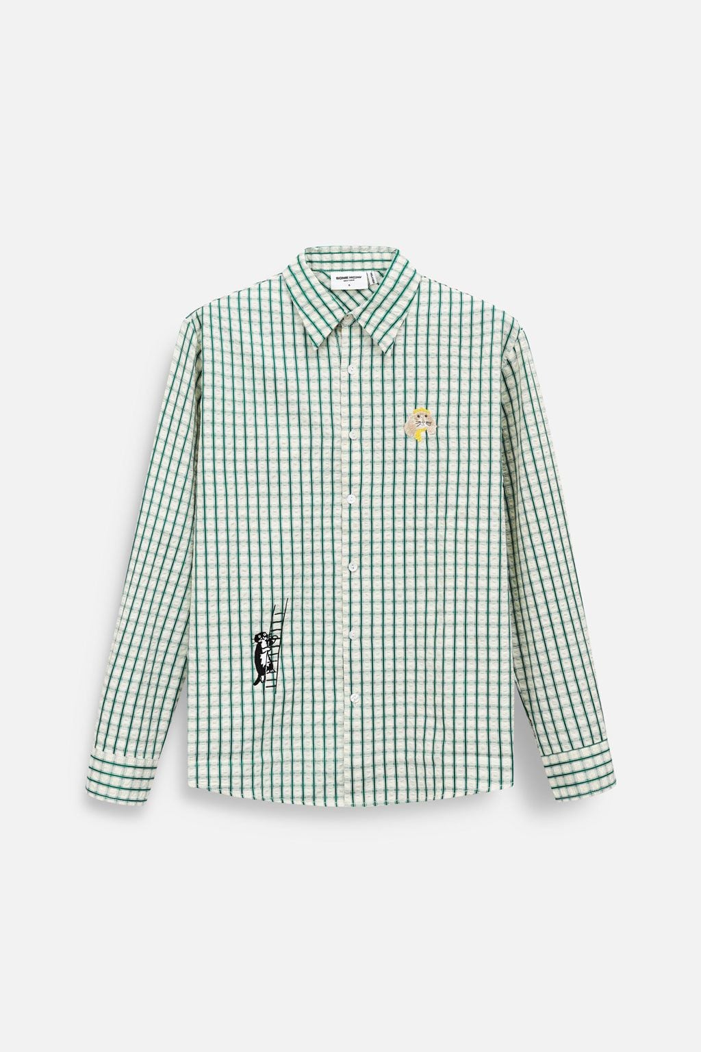  Áo Sơ Mi Relaxed Gingham Greenie Stickers 