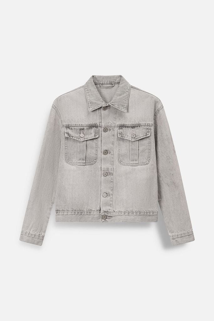  Áo Khoác Jean Boxy Static Gray Denim 