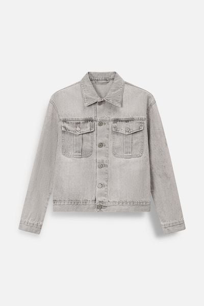 Áo Khoác Jean Boxy Static Gray Denim
