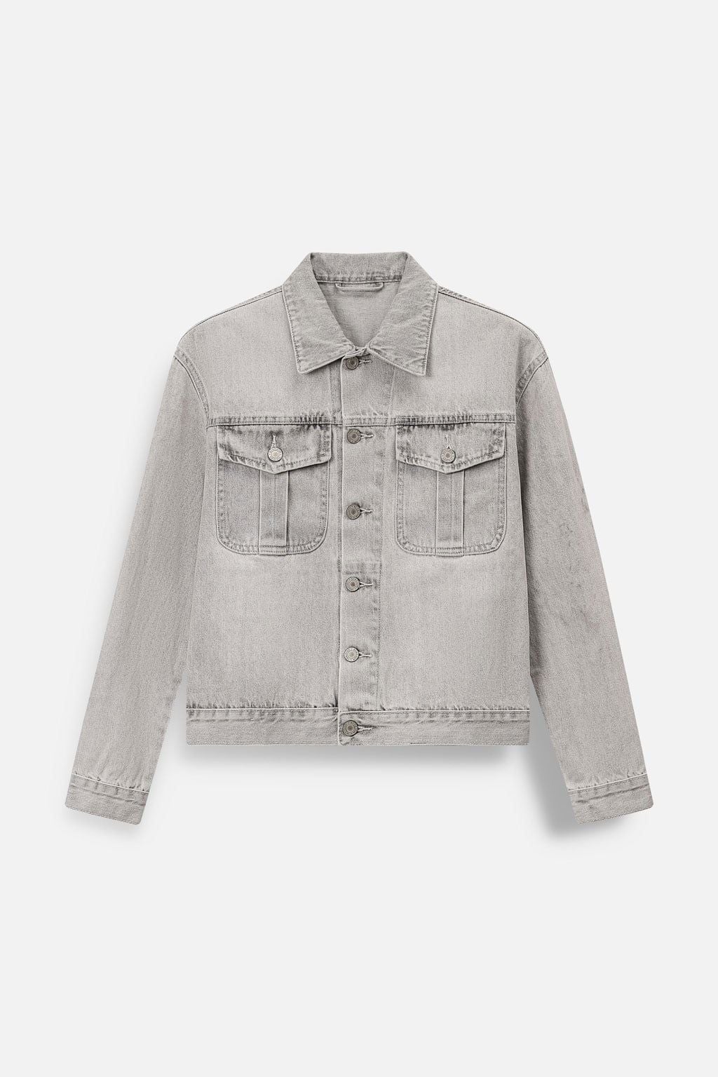 Áo Khoác Jean Boxy Static Gray Denim