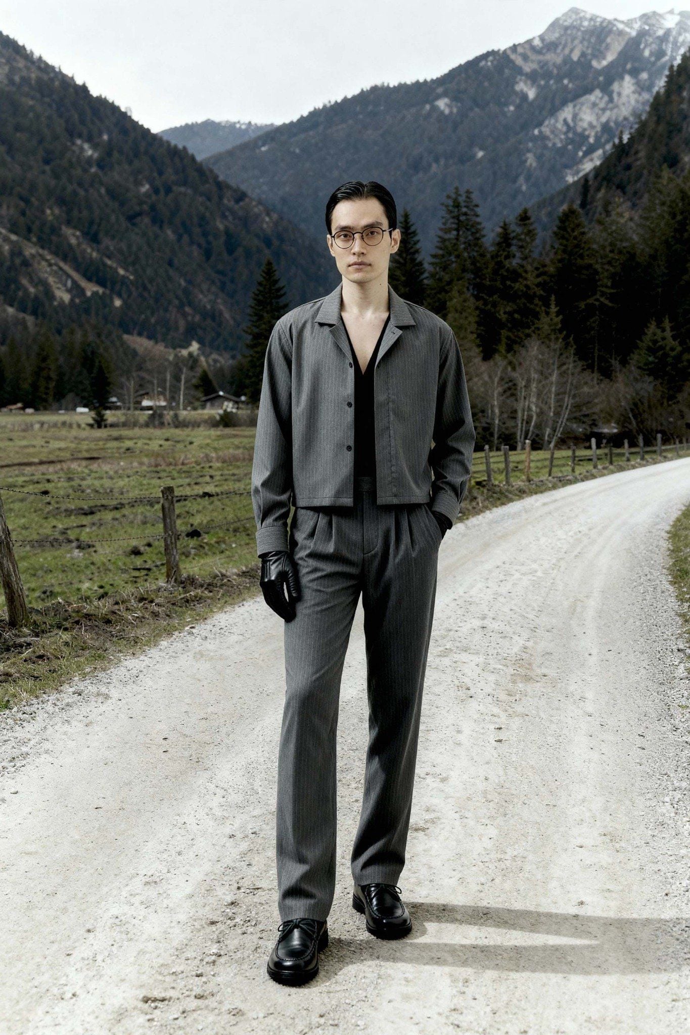  Quần Tây Straight Pinstripe Sidetab 