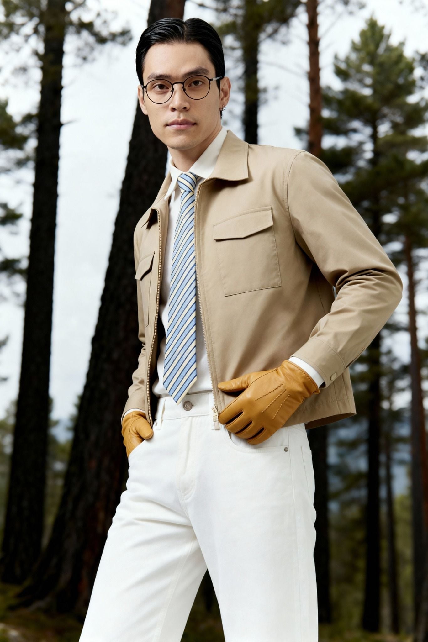  Áo Khoác Slimfit Vải Dù Snap 