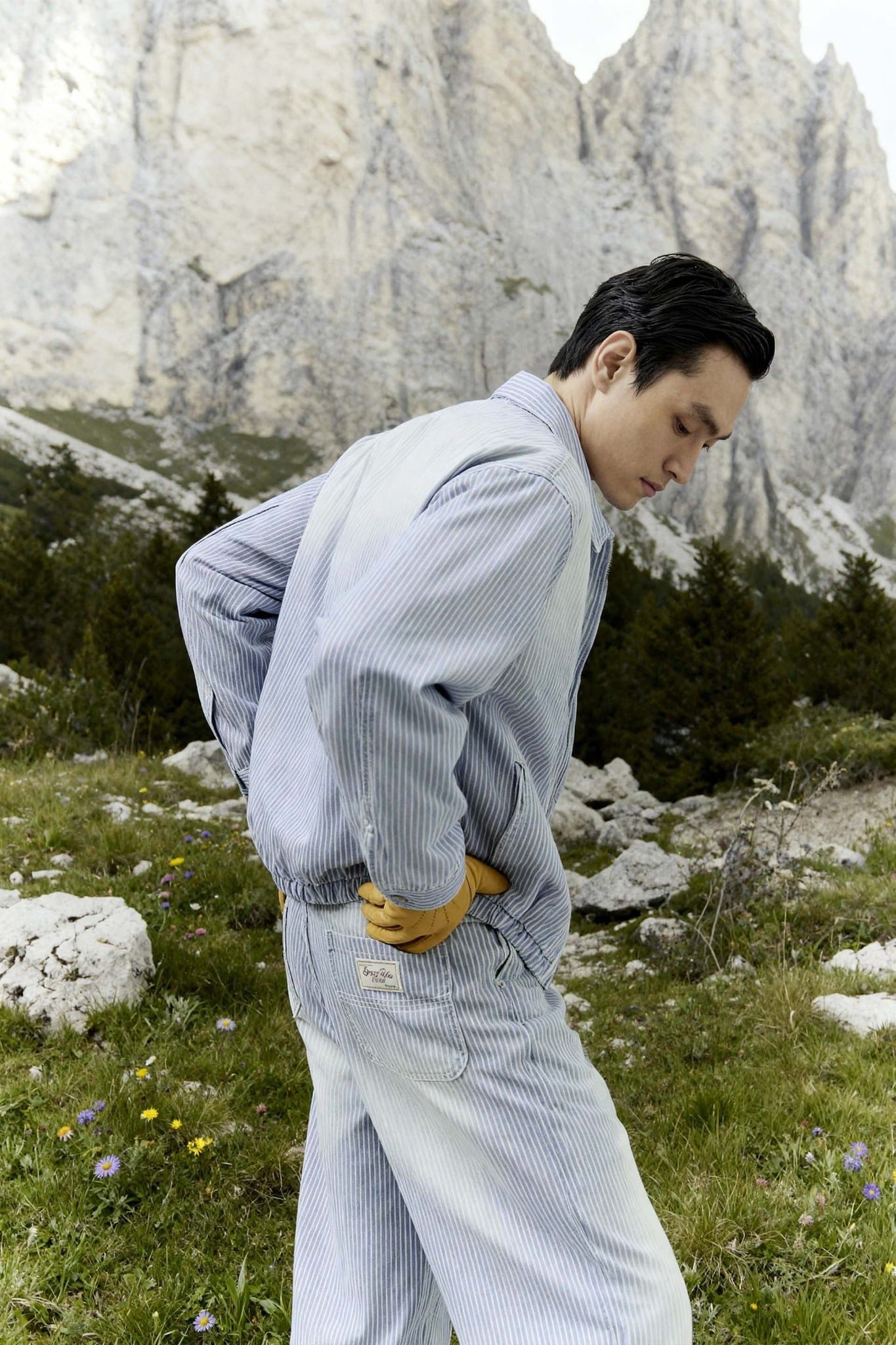  Áo Khoác Relaxed Pinstripe Vintage 