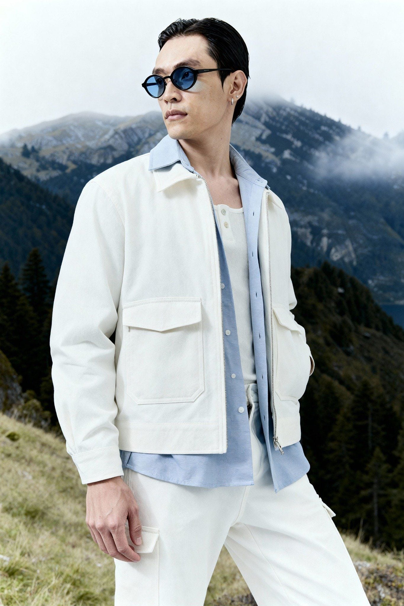  Áo Khoác Boxy Kaki Grand Pocket 