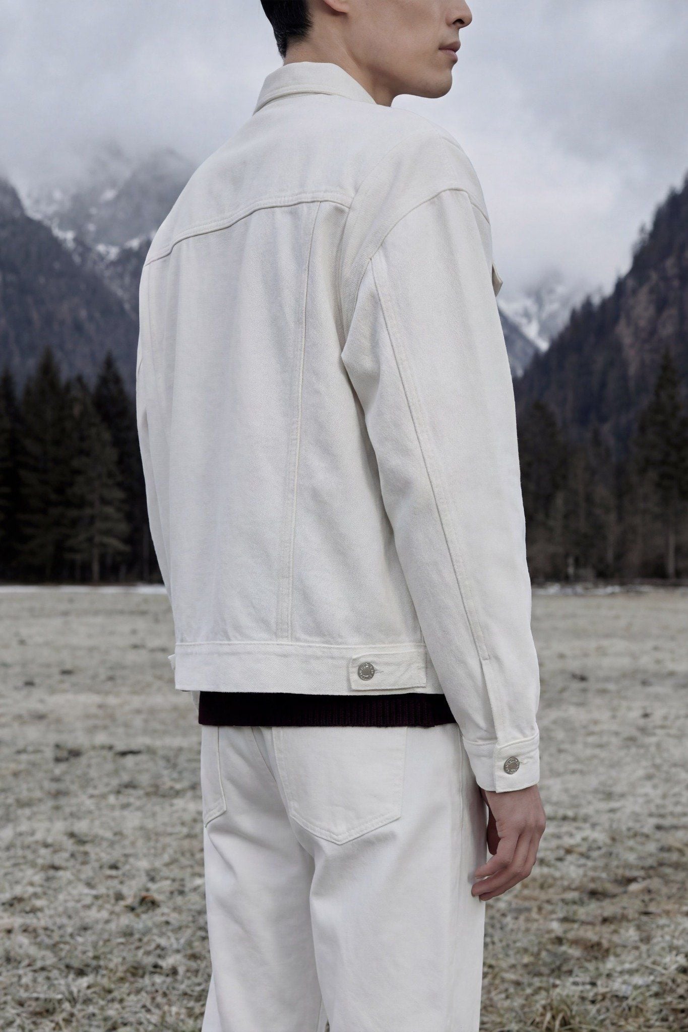 Áo Khoác Relaxed Denim Cấn Rách