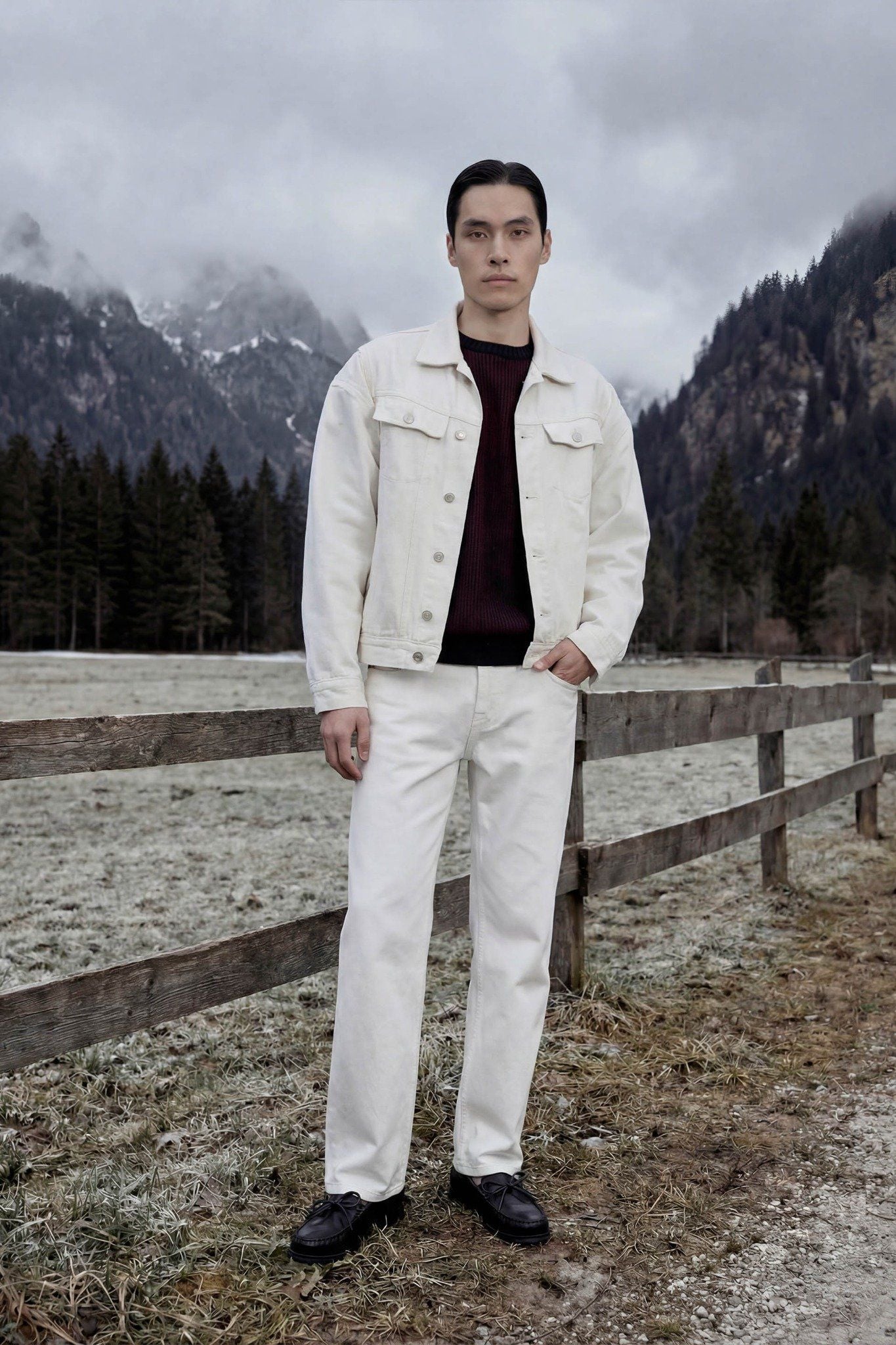  Áo Khoác Relaxed Denim Cấn Rách 