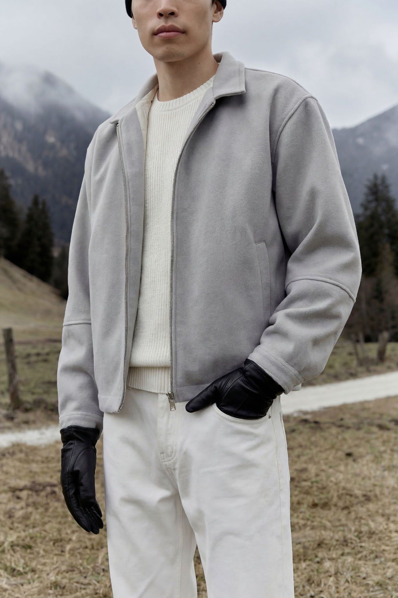  Áo Khoác Dạ Boxy Welt Pocket 