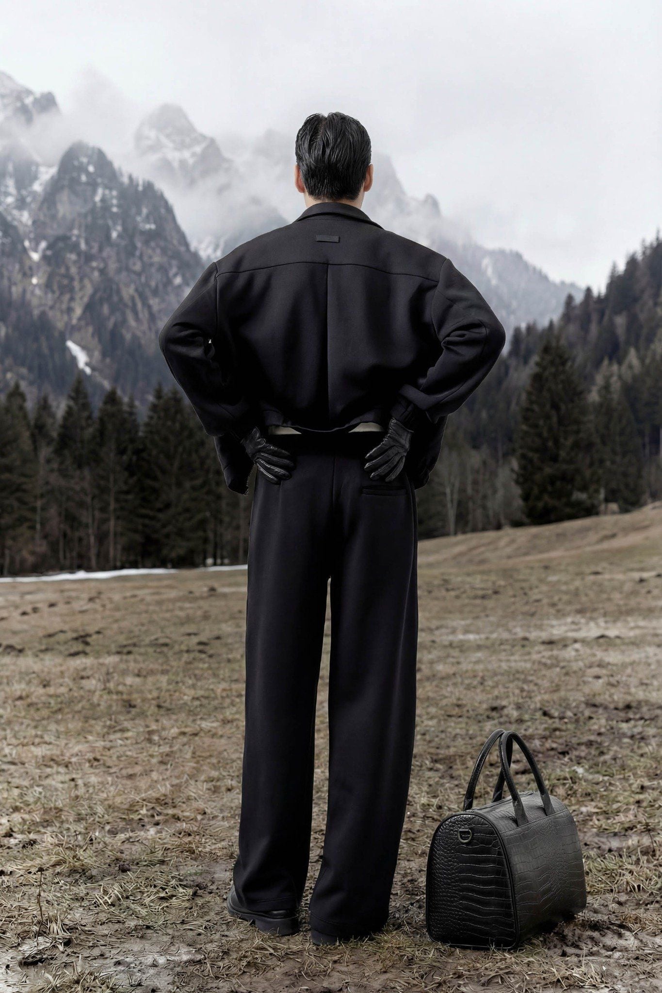 Áo Khoác Boxy Nỉ Black Gray