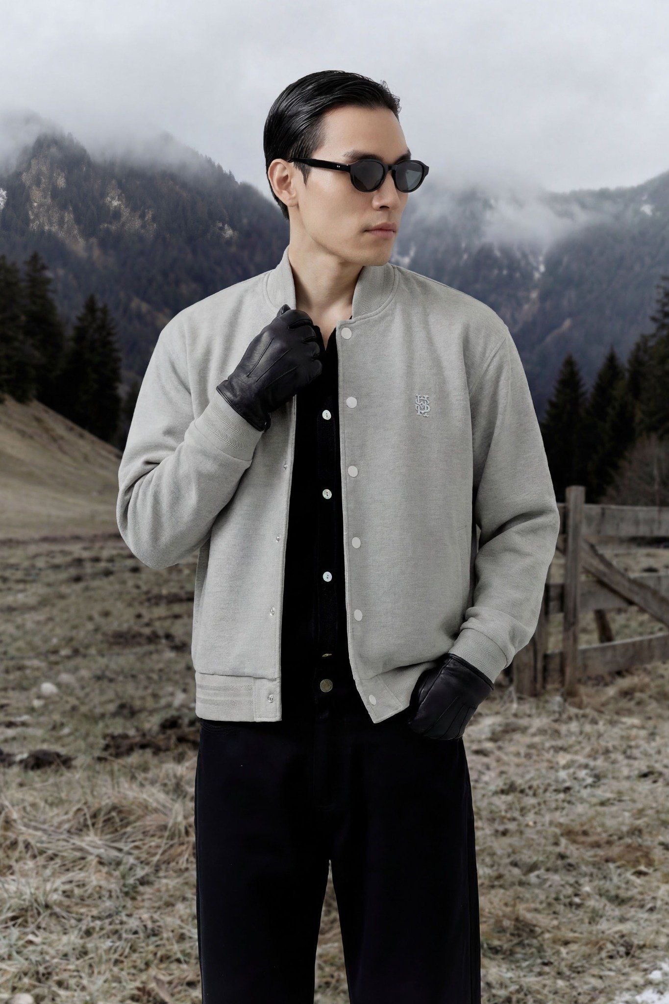  Áo Khoác Relaxed Double Face Bomber 