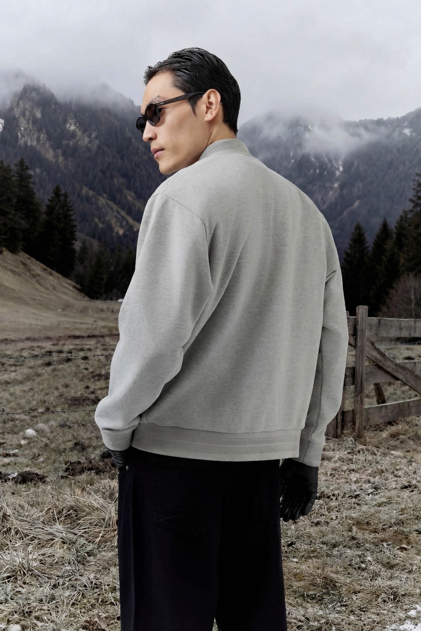 Áo Khoác Relaxed Double Face Bomber