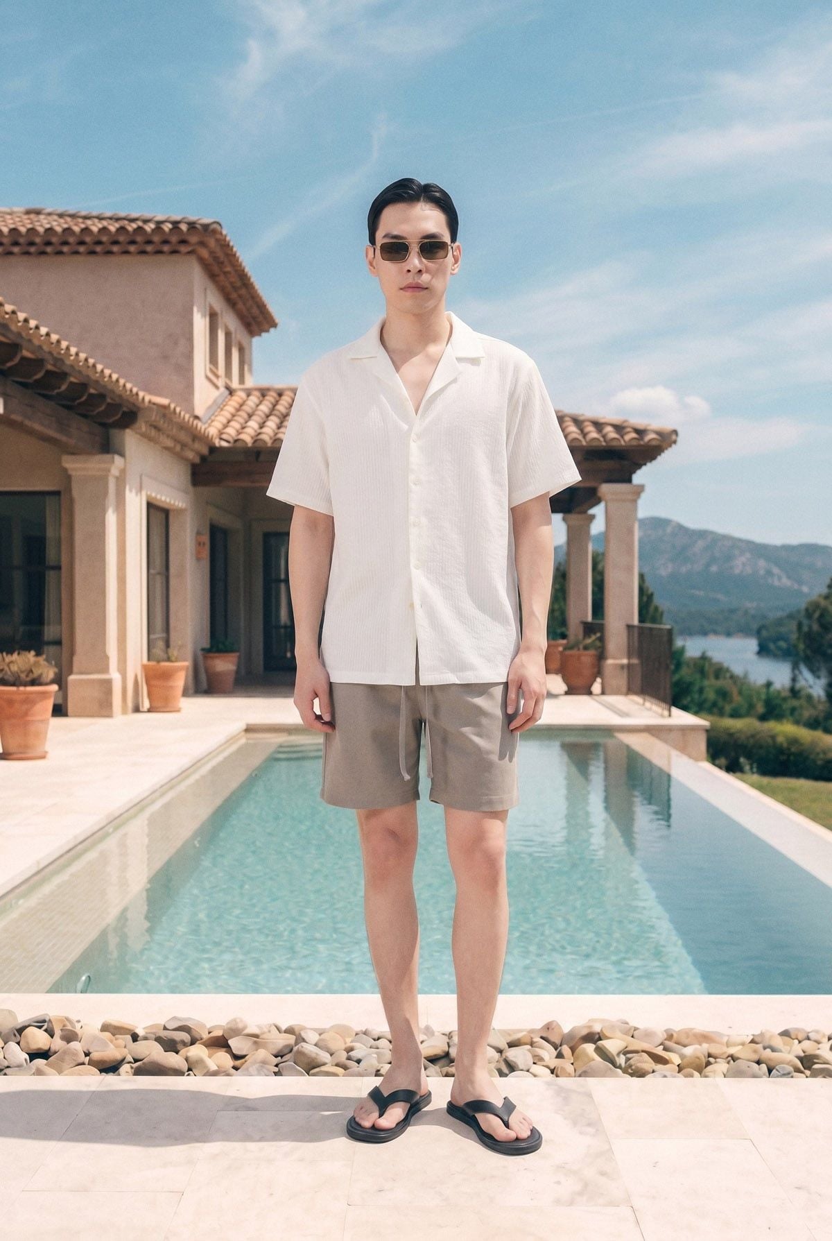 Quần Short Relaxed Khaki String