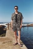 Set Shirt Short Relaxed Terra Line Art Blend