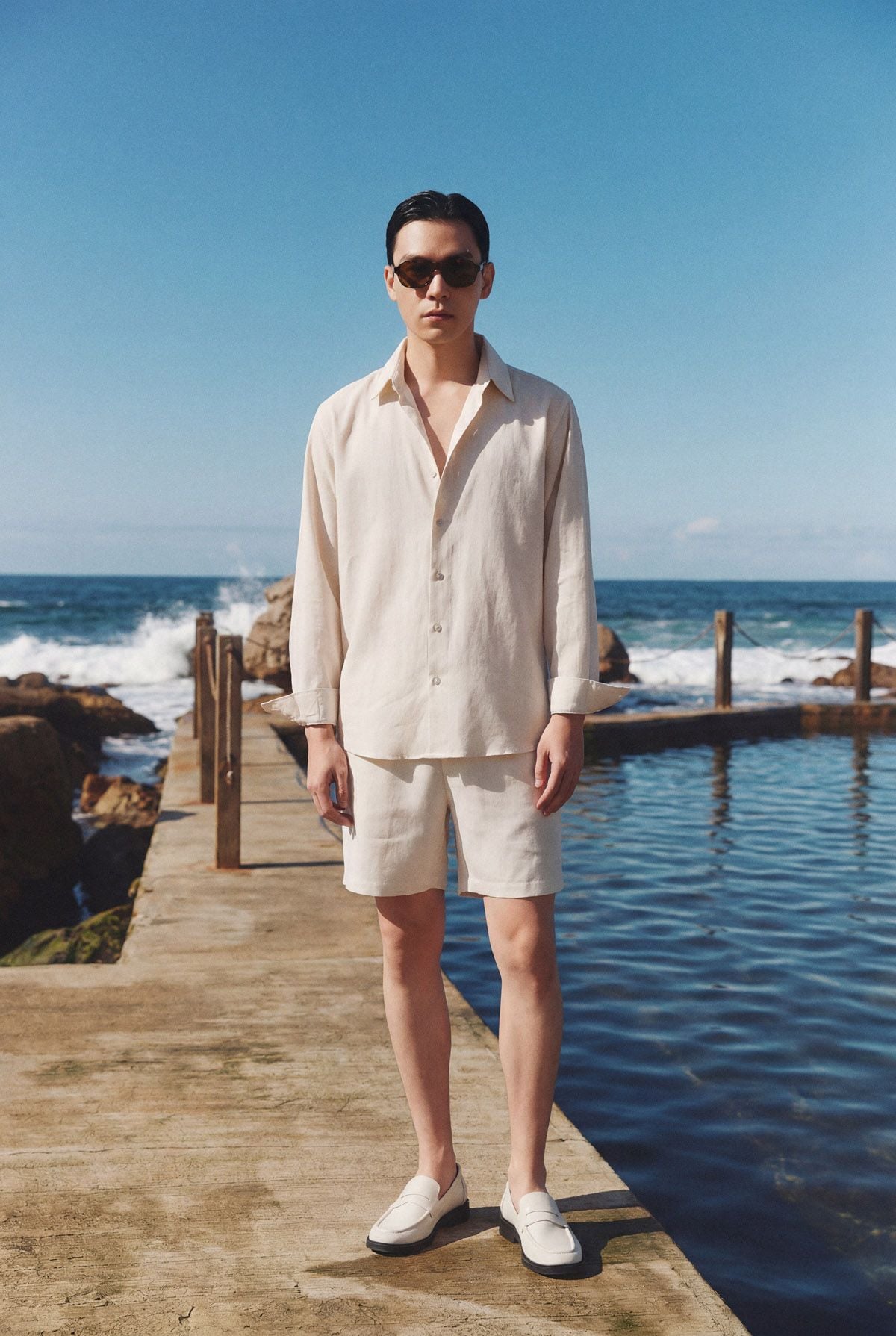 Quần Short Straight Linen The Shift
