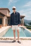 Áo Sơ Mi Relaxed Denim Chi Tiết Rã Thân
