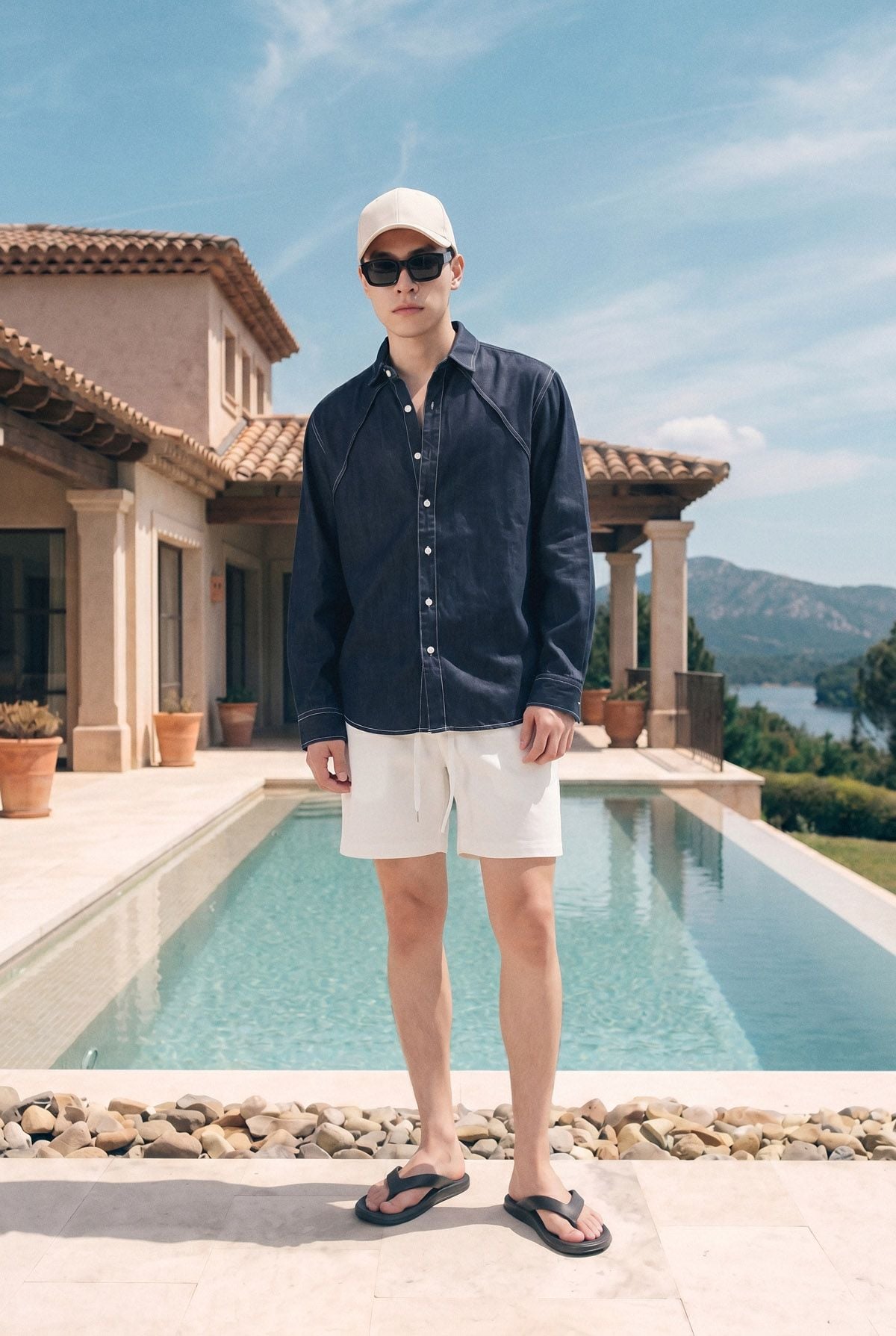  Áo Sơ Mi Relaxed Denim Chi Tiết Rã Thân 