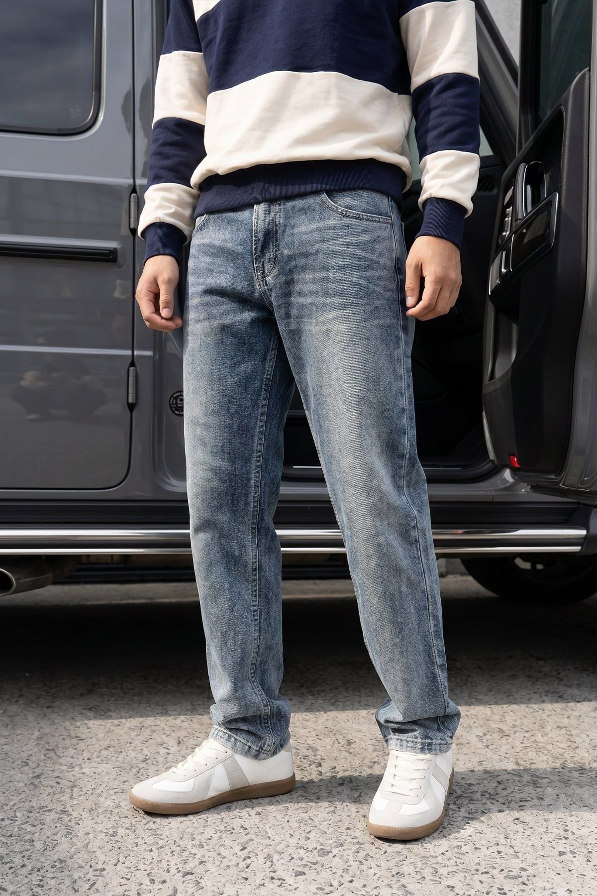 Quần Jean Straight Dailywear Blue Stone V1
