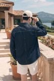 Áo Sơ Mi Relaxed Denim Chi Tiết Rã Thân