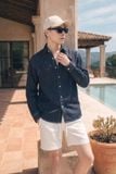 Áo Sơ Mi Relaxed Denim Chi Tiết Rã Thân