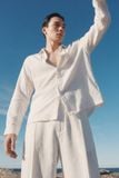 Áo Sơ Mi Relaxed Hid Buttons Vạt Ngang