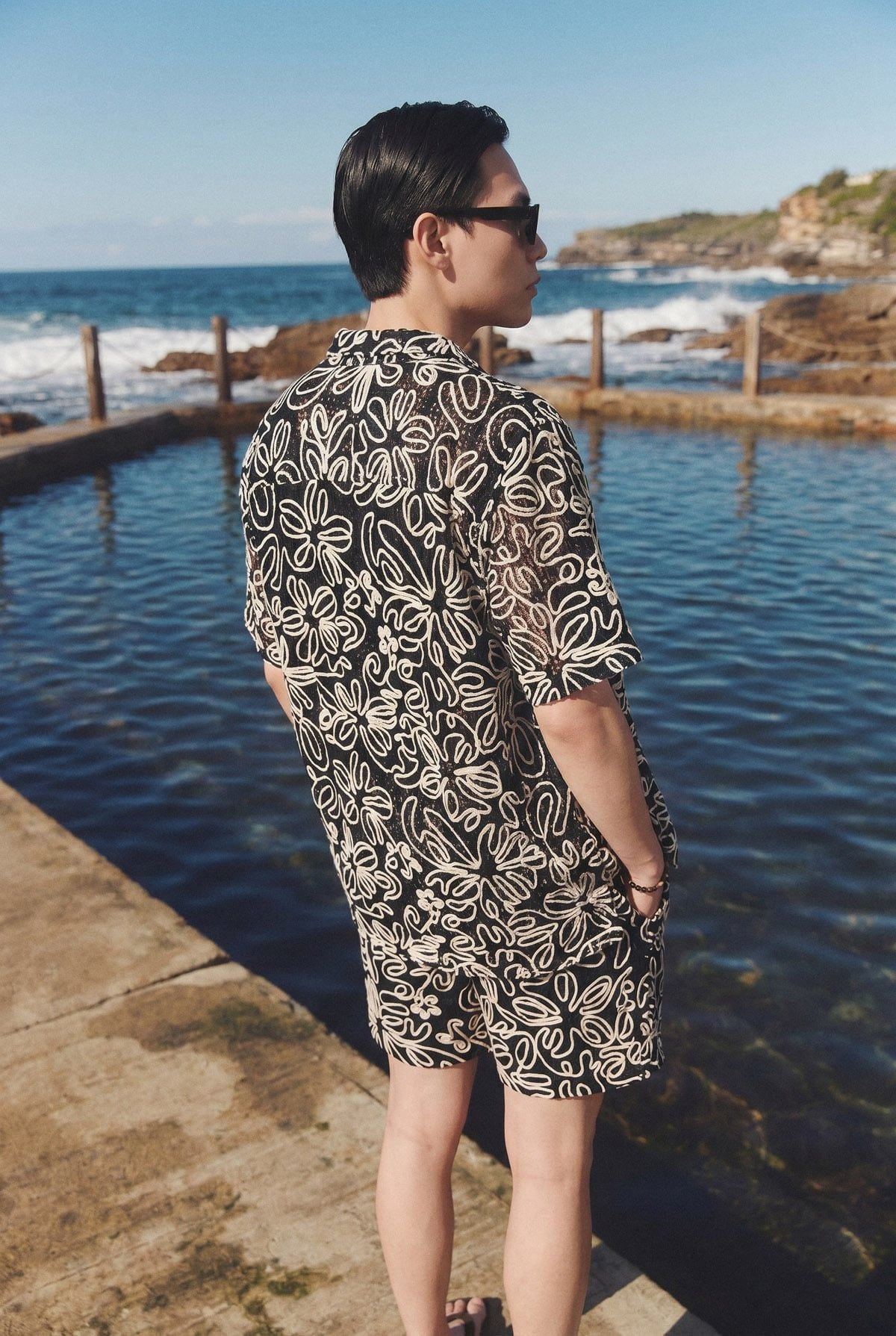 Set Shirt Short Relaxed Terra Line Art Blend