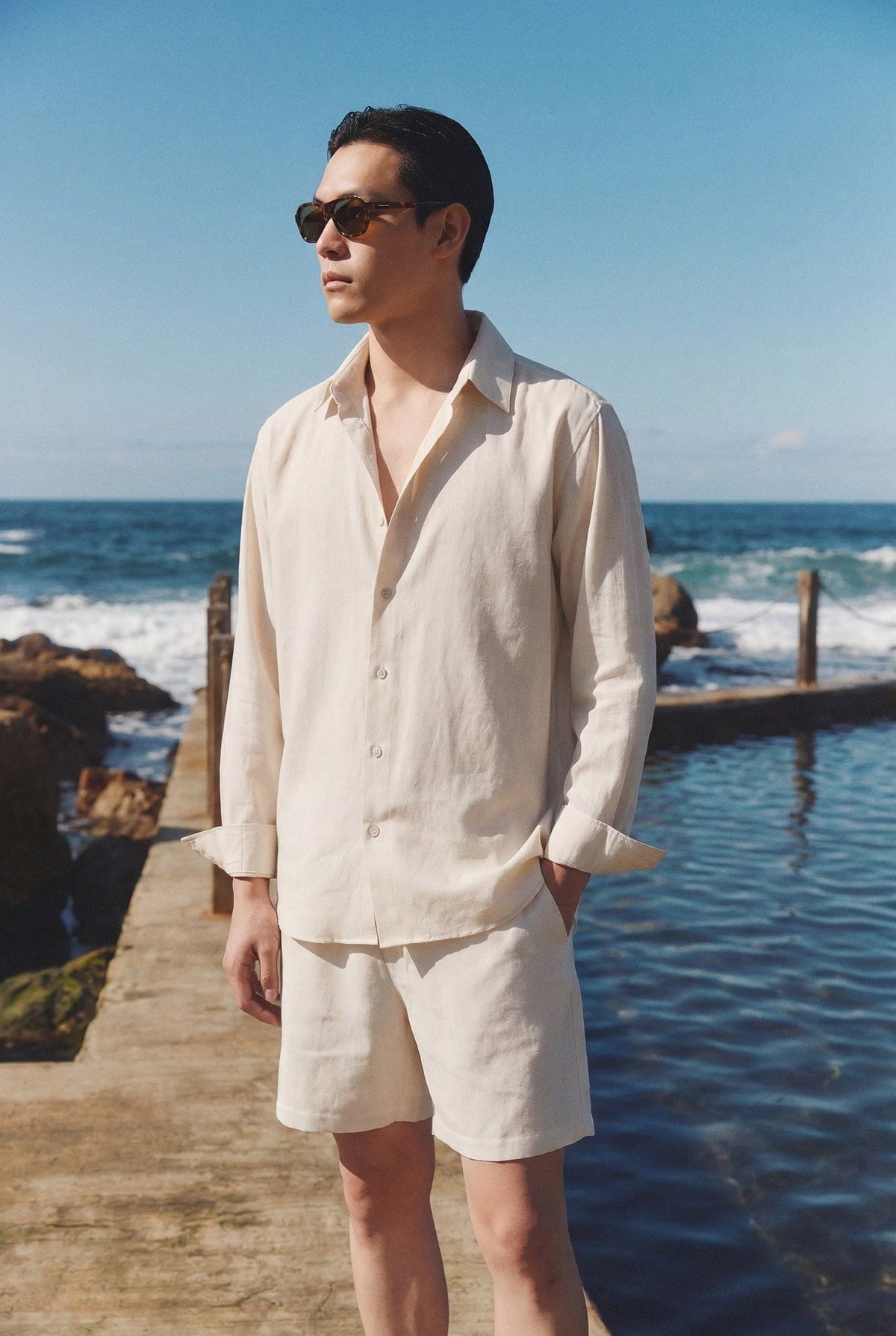 Quần Short Straight Linen The Shift
