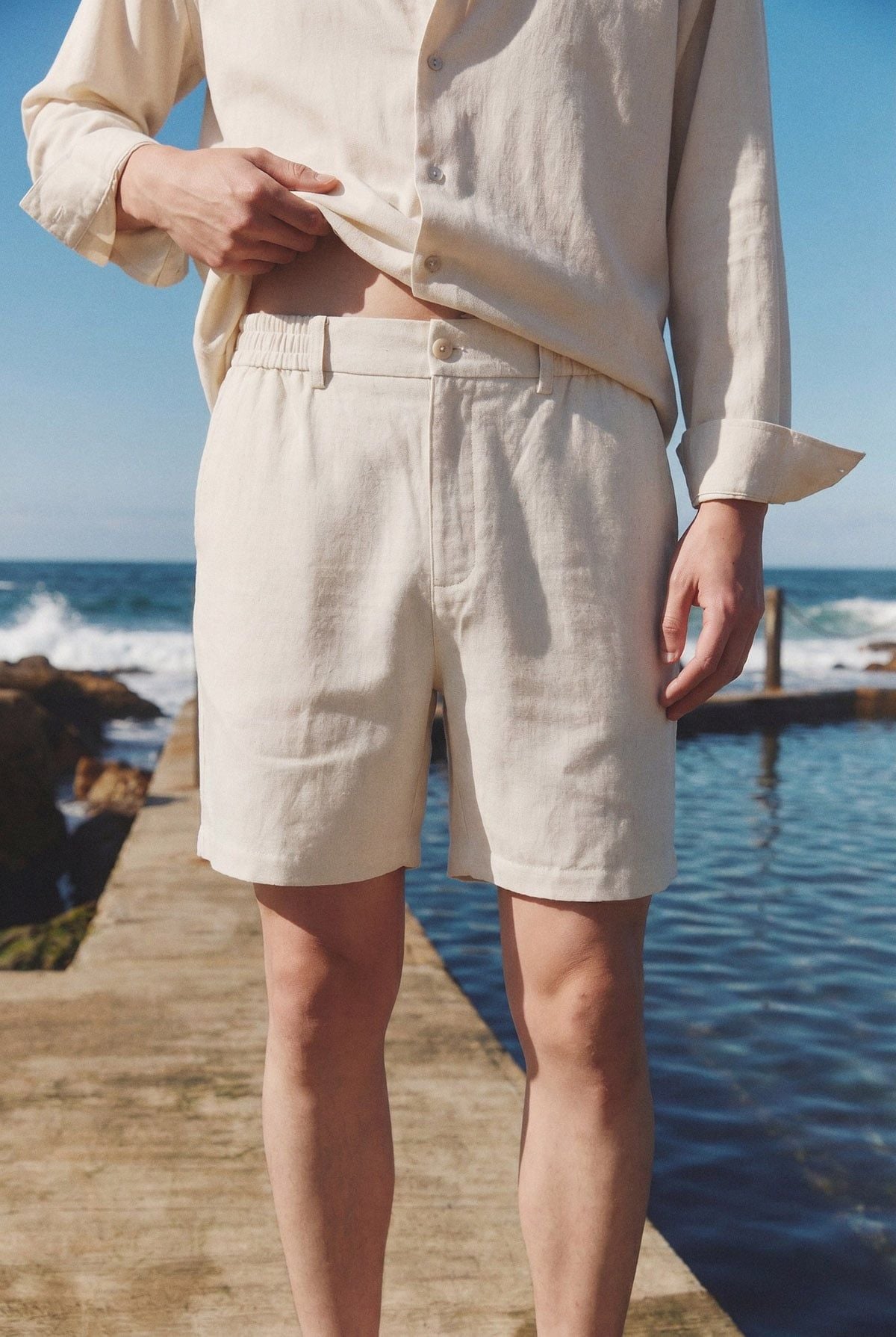  Quần Short Straight Linen The Shift 