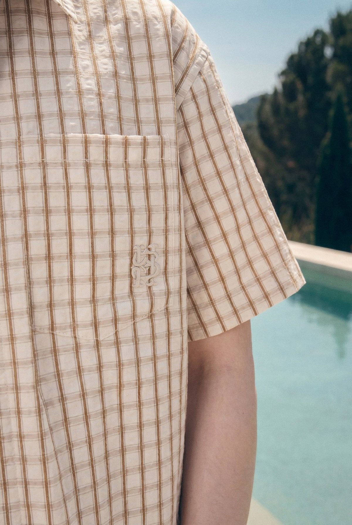 Áo Sơ Mi Boxy Sand Check
