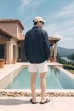 Áo Sơ Mi Relaxed Denim Chi Tiết Rã Thân