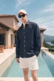 Áo Sơ Mi Relaxed Denim Chi Tiết Rã Thân