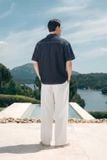 Áo Sơ Mi Cổ Ziper Blue Indigo