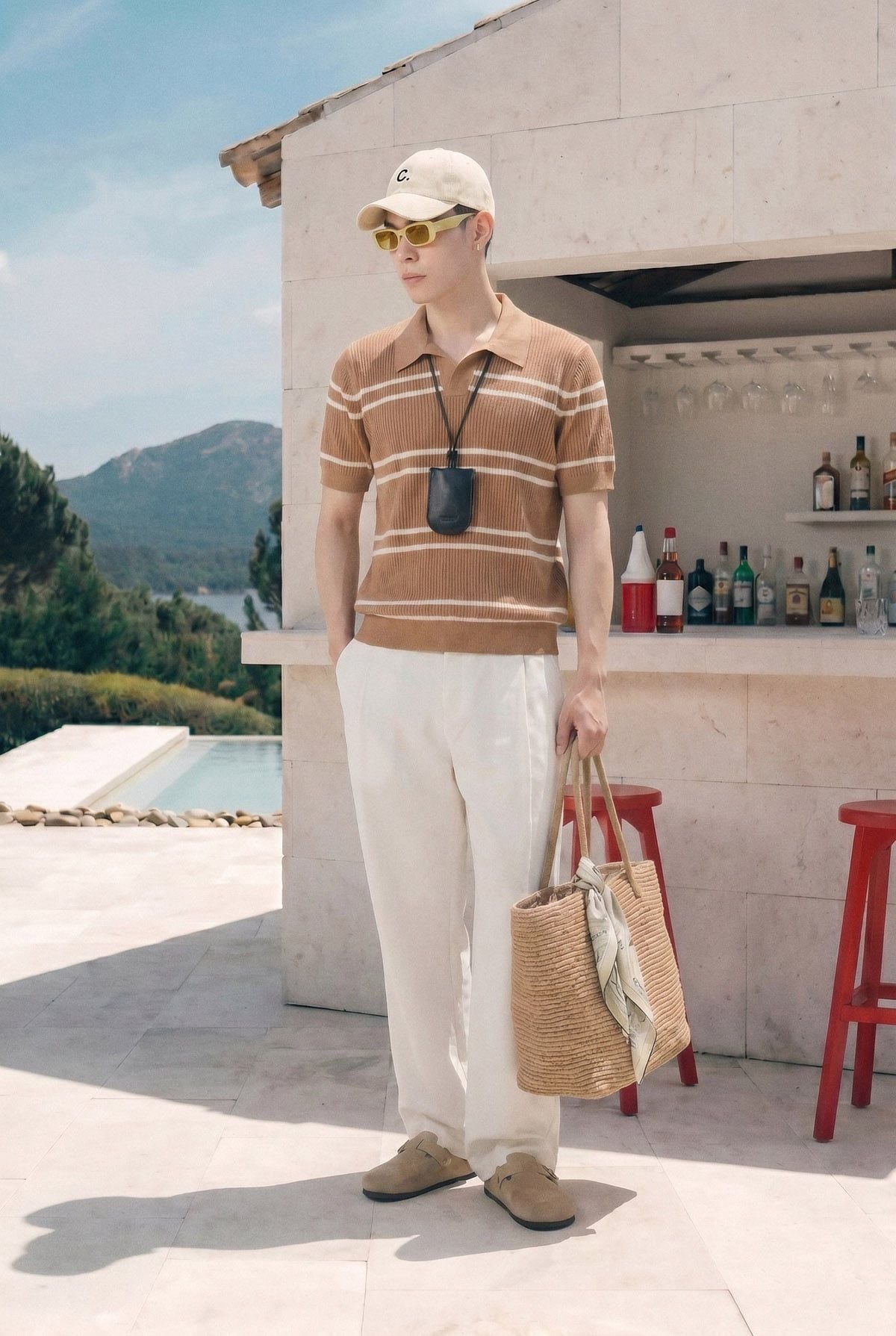  Áo Polo Regular Knit Dualstripes 