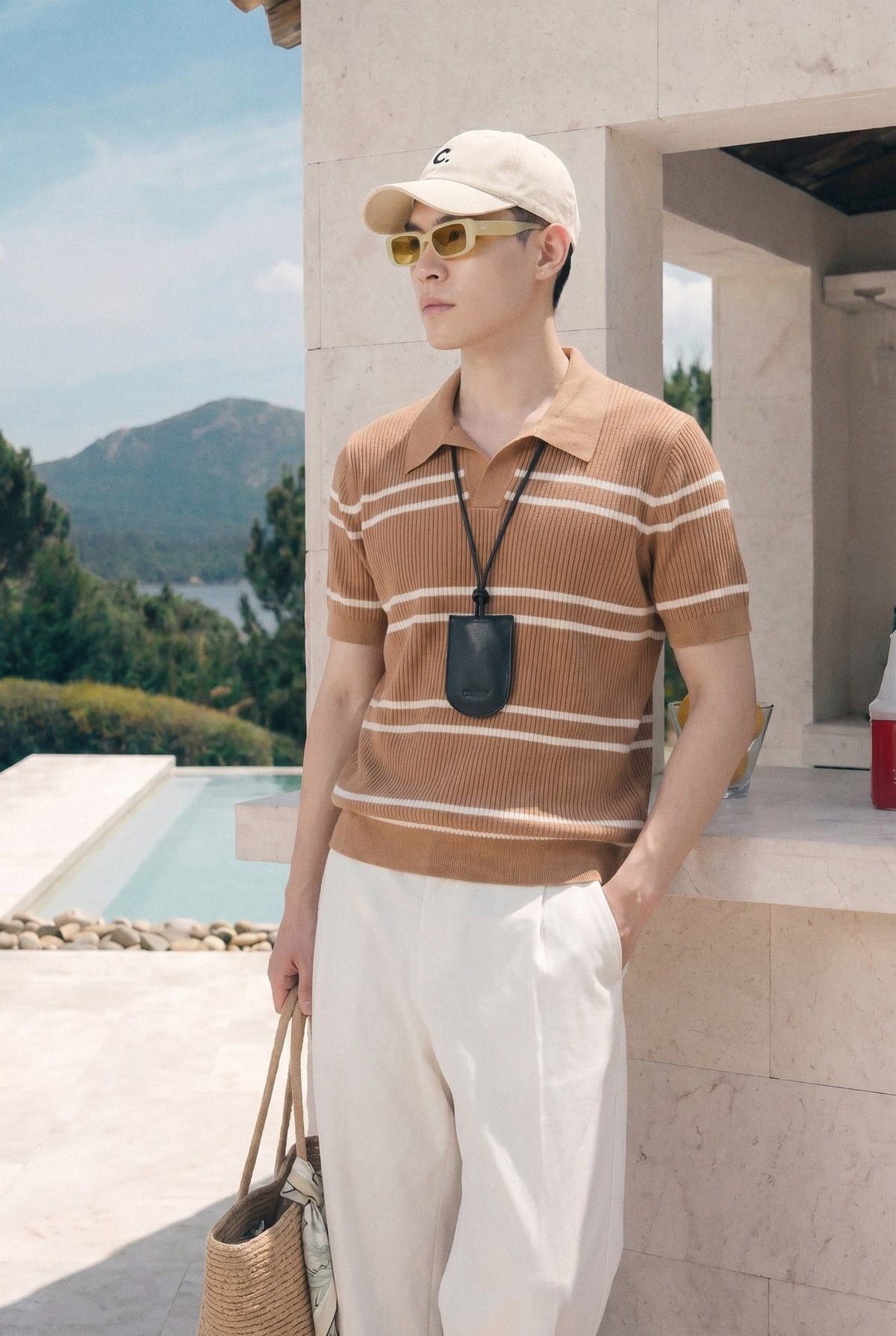 Áo Polo Regular Knit Dualstripes