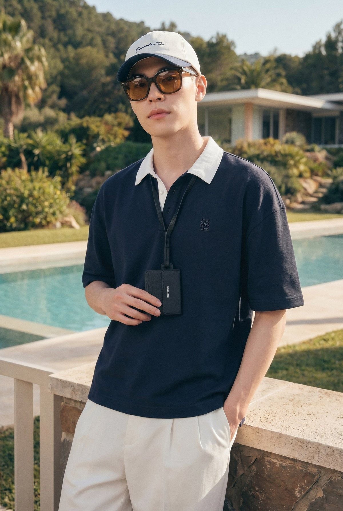 Áo Polo Boxy Pique Phối Trụ Cổ