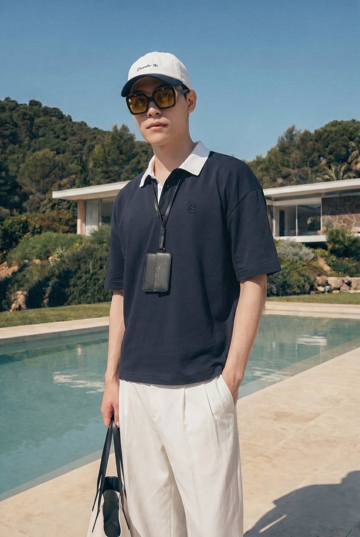  Áo Polo Boxy Pique Phối Trụ Cổ 