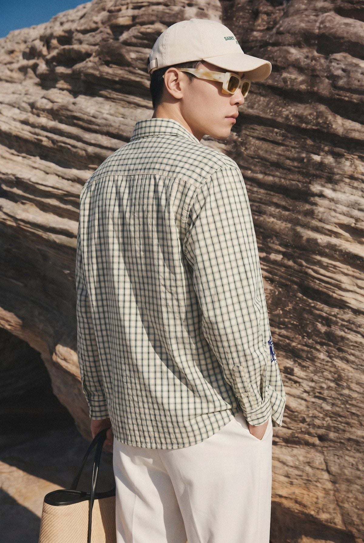 Áo Sơ Mi Relaxed Gingham Greenie Stickers