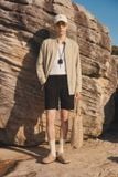 Áo Sơ Mi Slimfit Cổ Trụ Light Sand