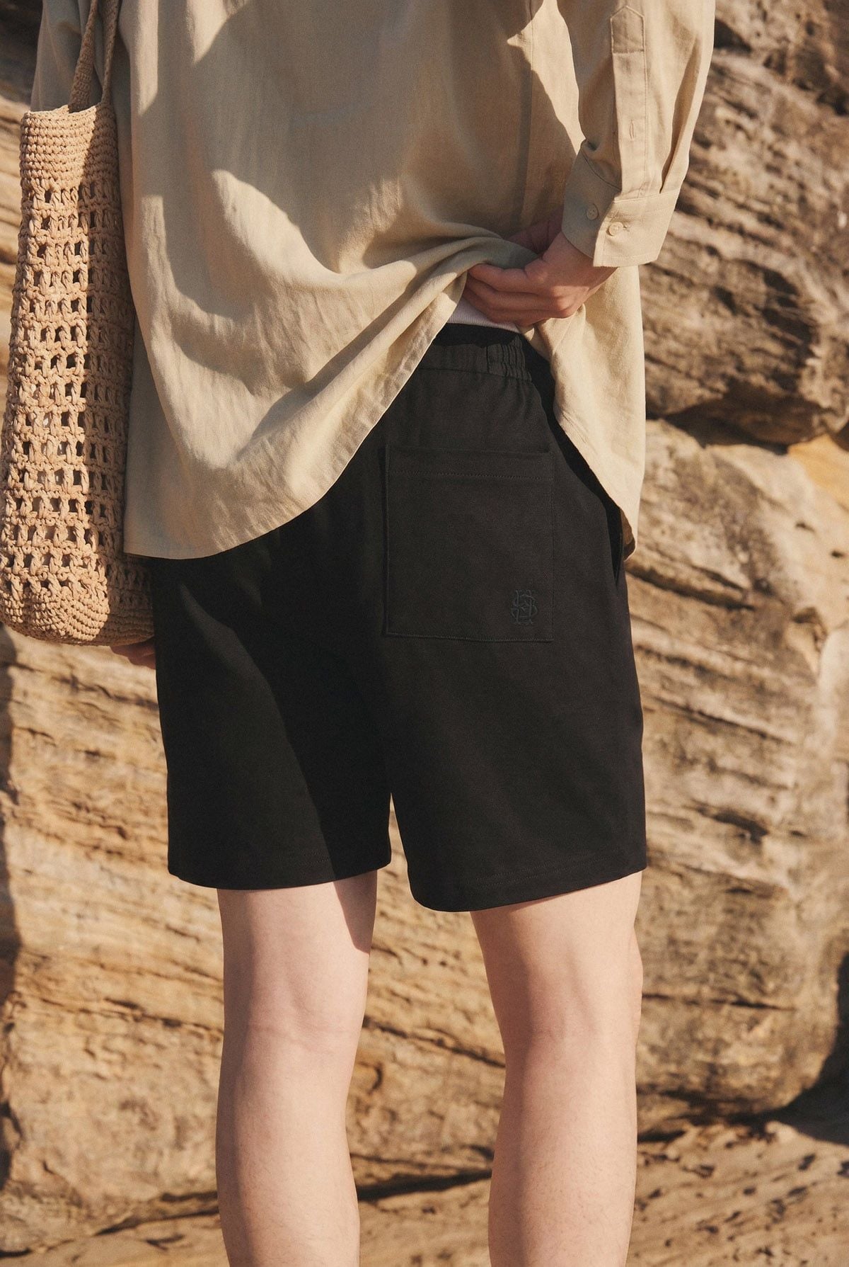 Quần Short Relaxed Khaki String