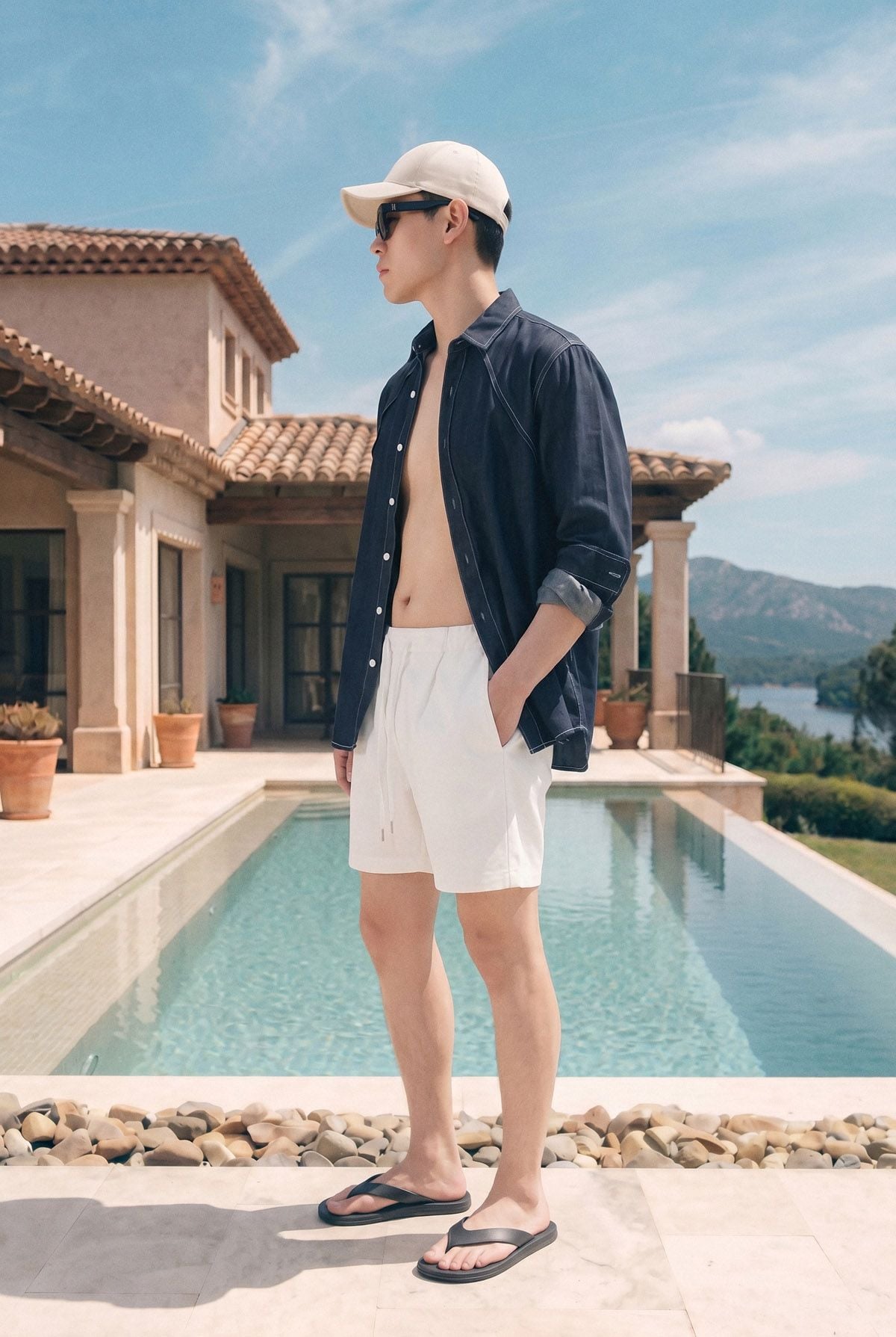 Áo Sơ Mi Relaxed Denim Chi Tiết Rã Thân