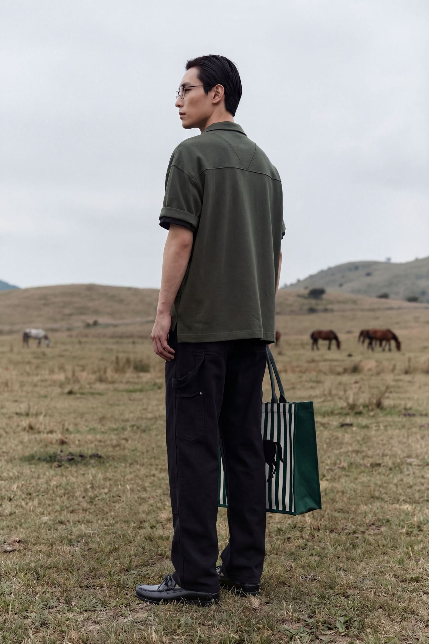 Áo Polo Oversize Zipper 360GSM