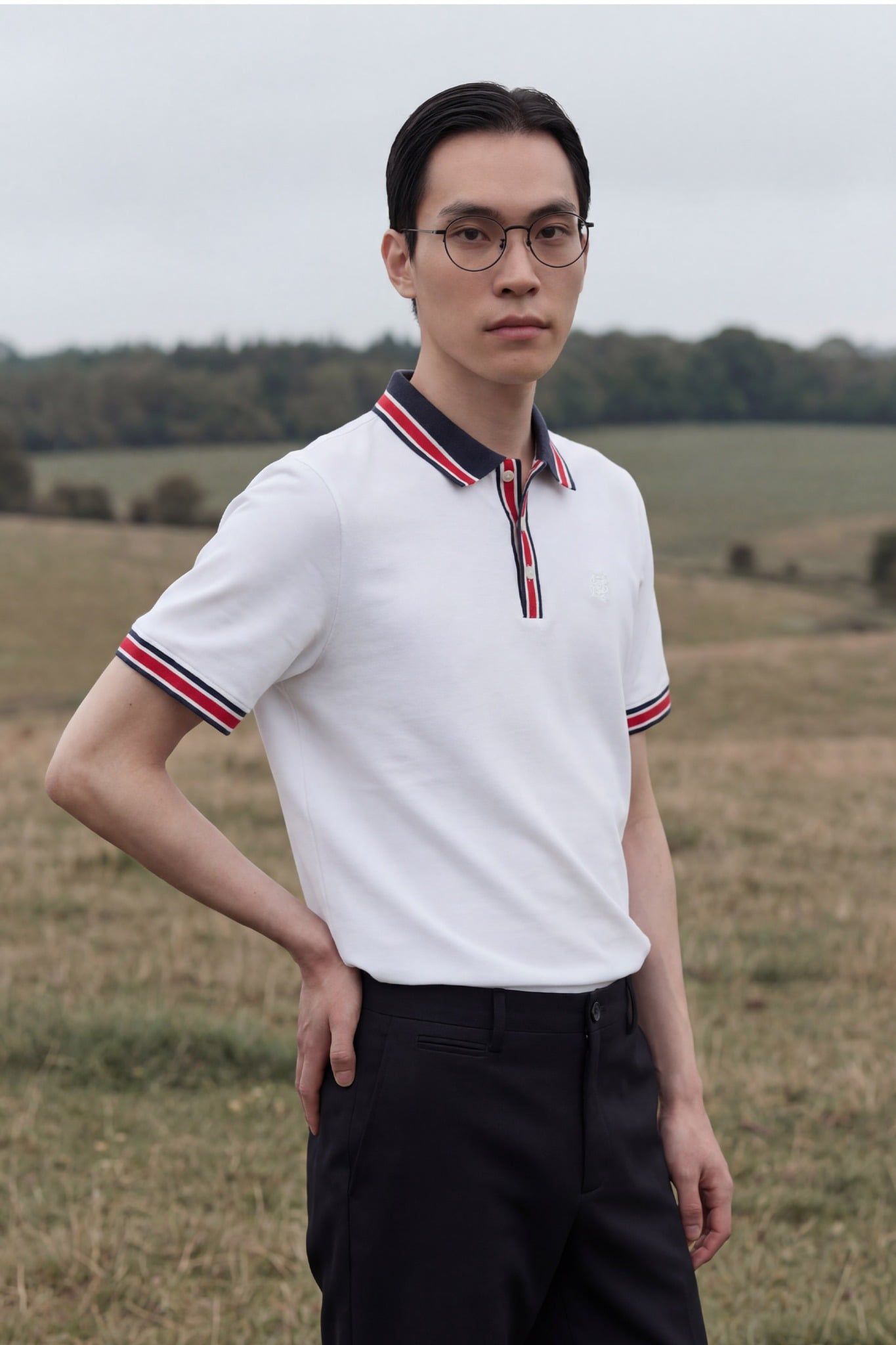 Áo Polo Slimfit Ricewhite Lineneck