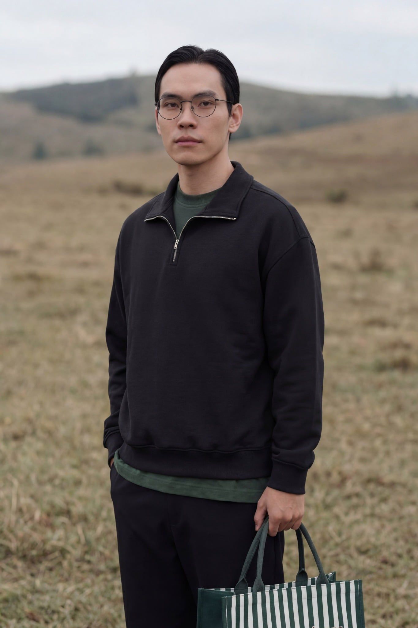  Áo Nỉ Relaxed Zipper Collar Essential 