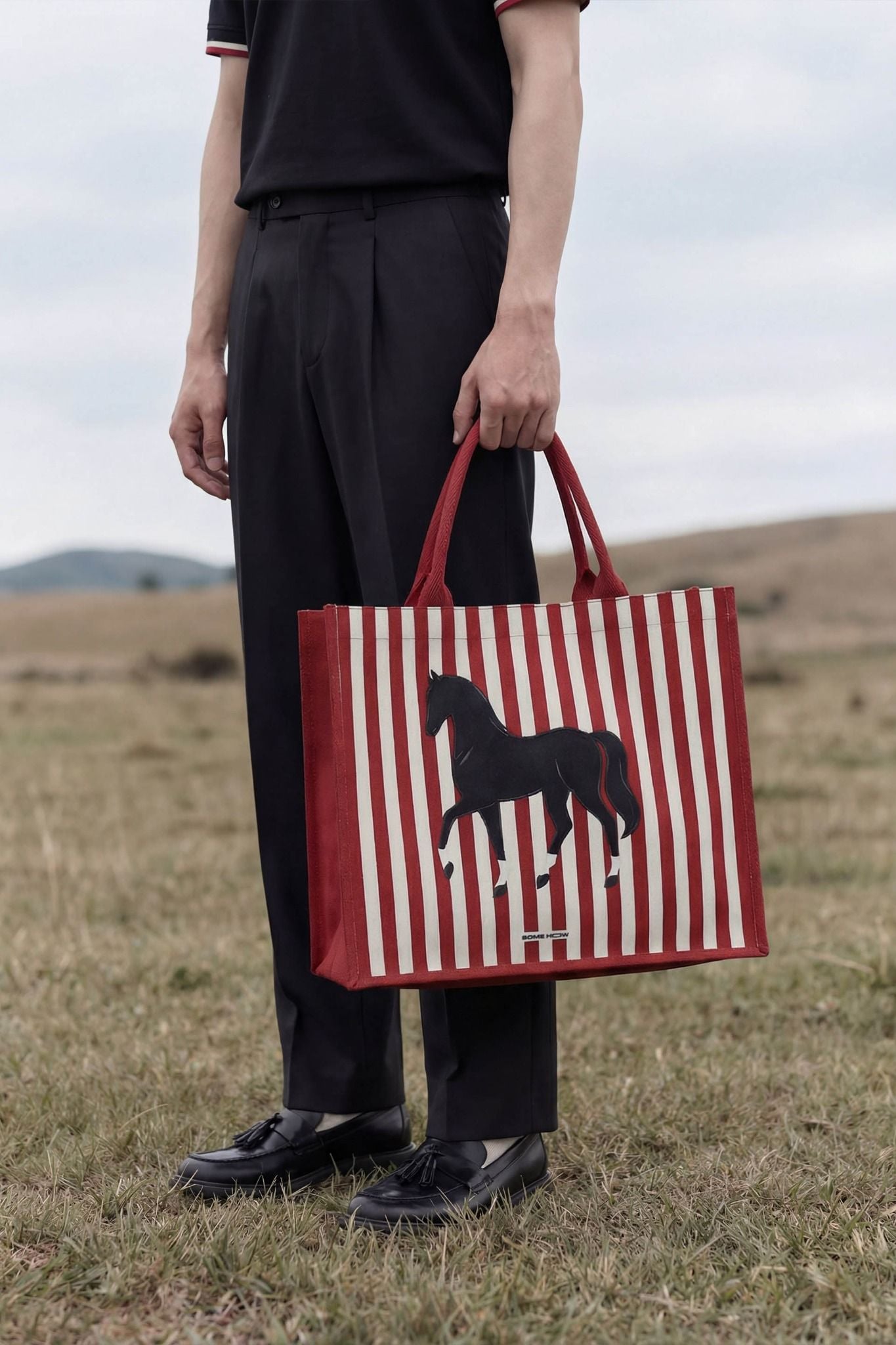 Quần Tây Straight Black White V1