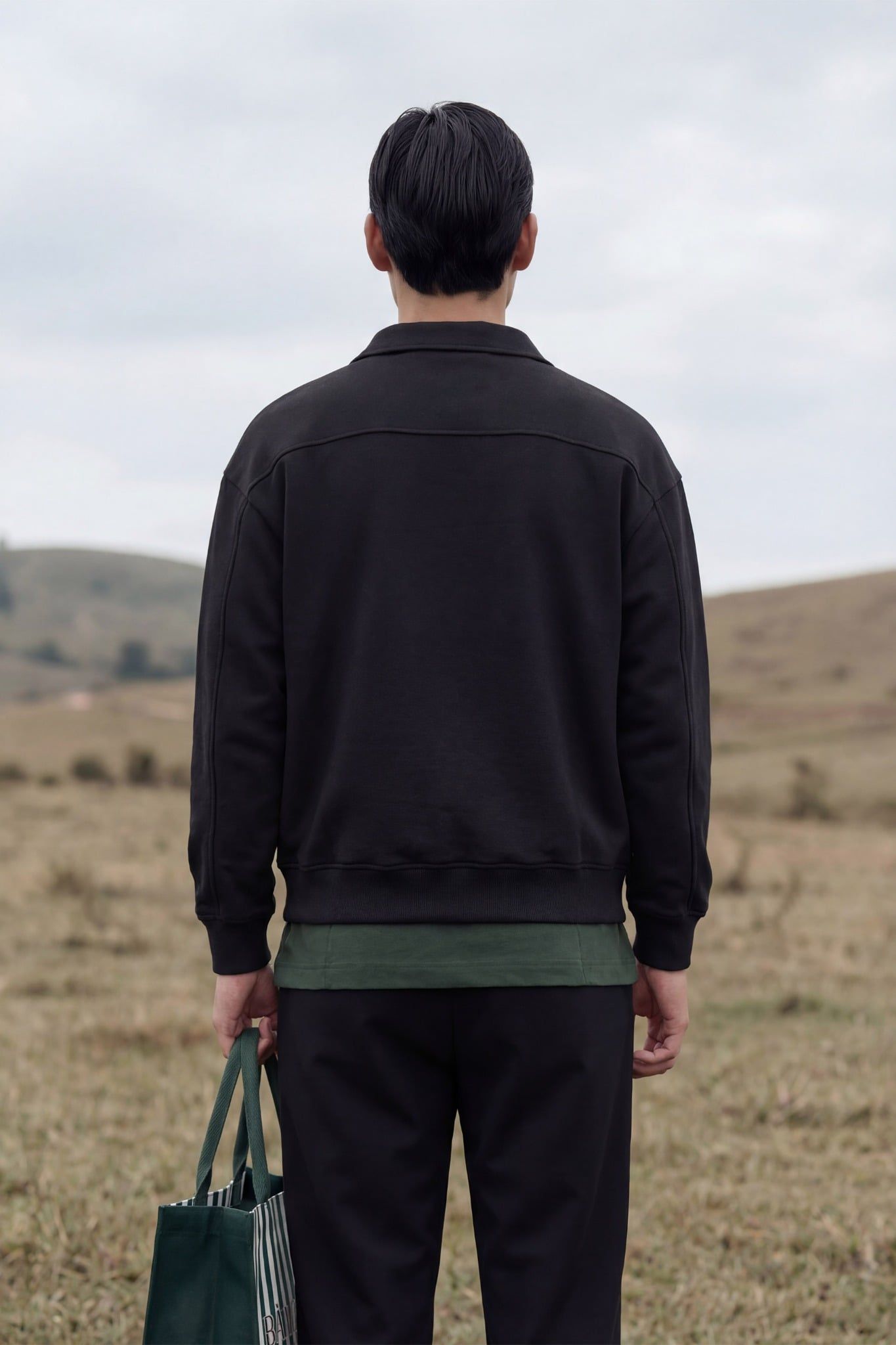 Áo Nỉ Relaxed Zipper Collar Essential