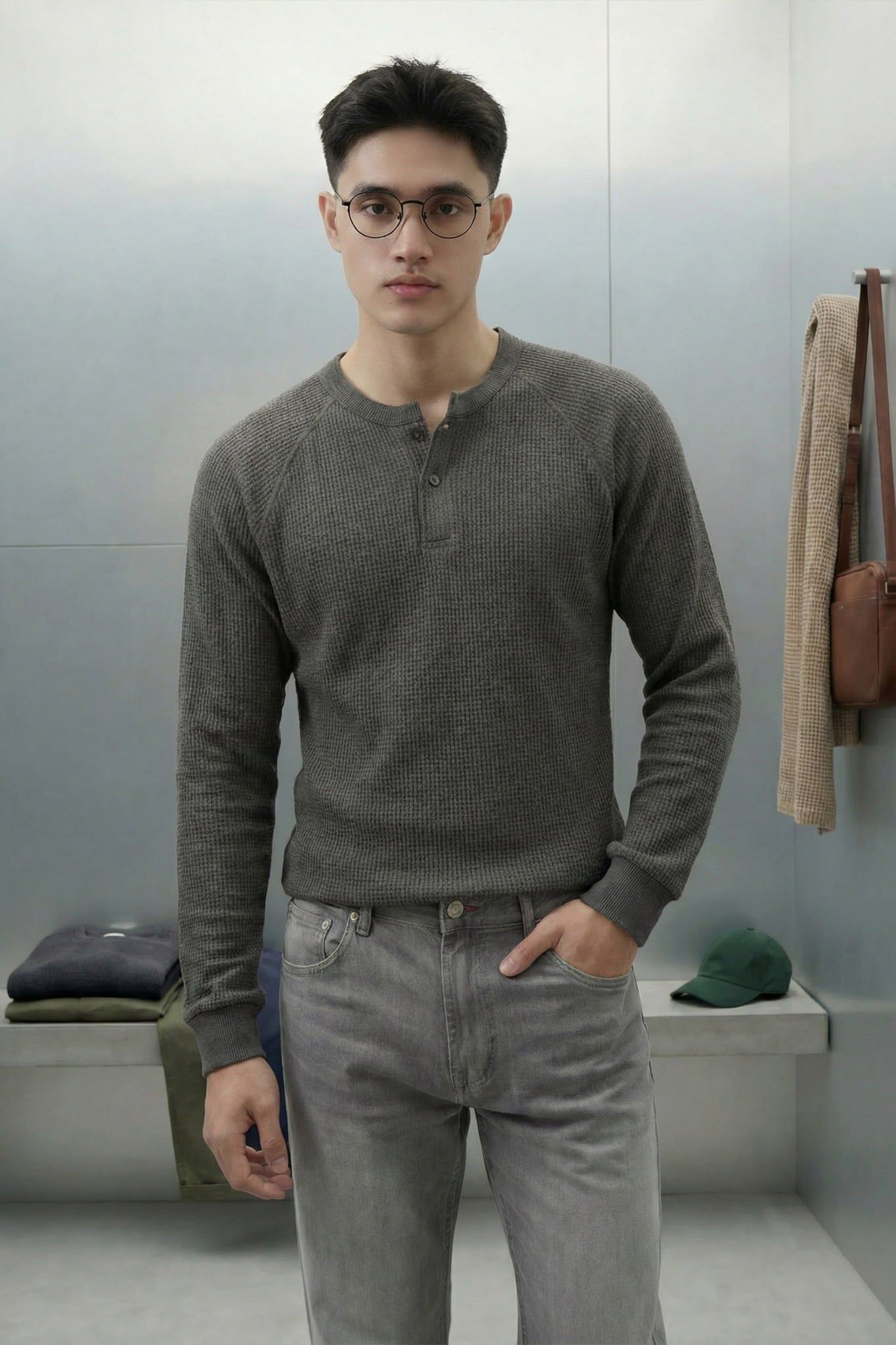  Áo Thun Tay Dài Regular Tổ Ong 